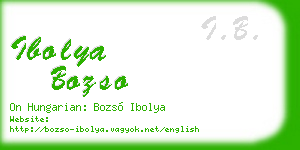 ibolya bozso business card