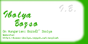 ibolya bozso business card